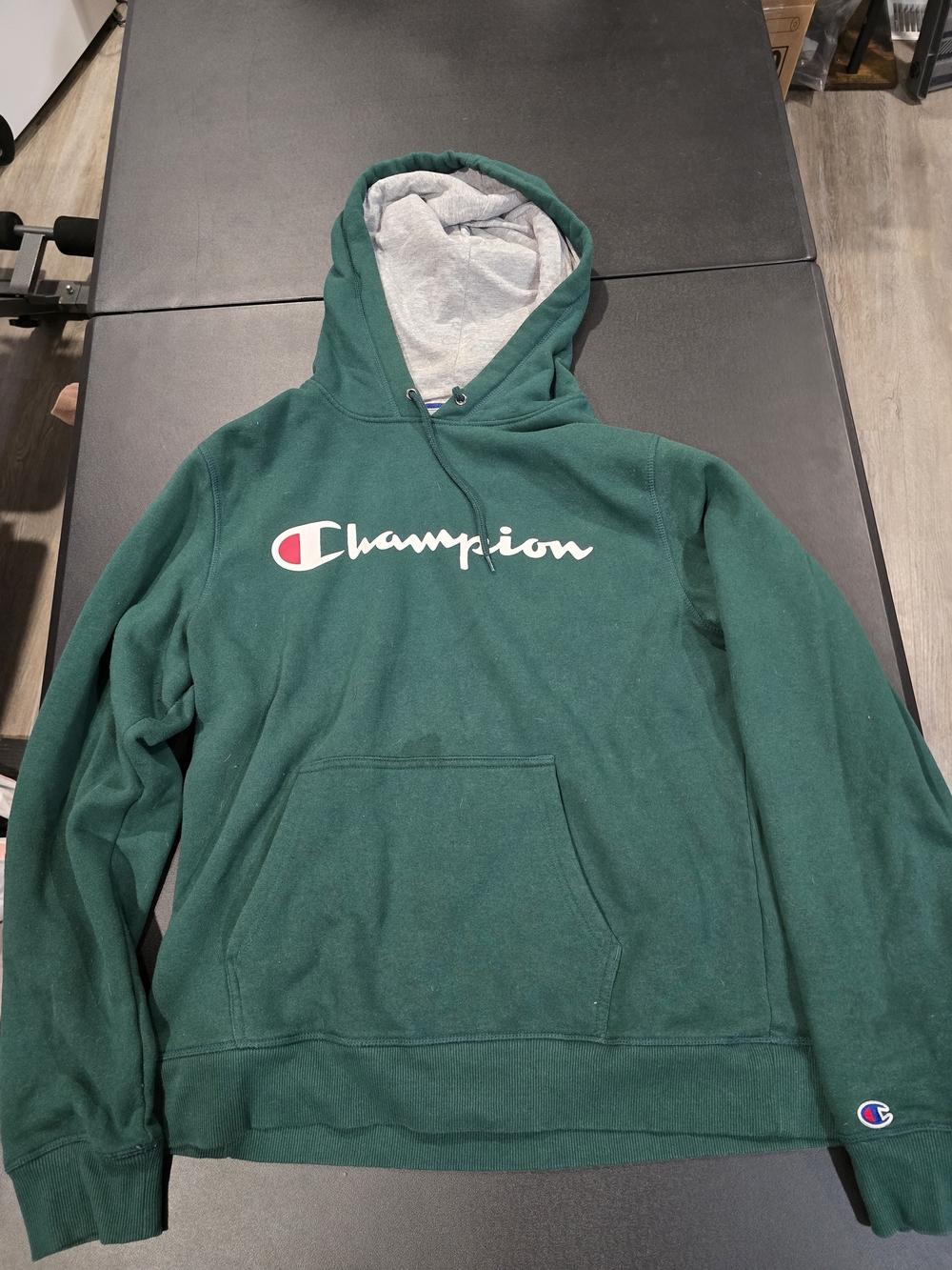 Green And Grey Champion Hoodie